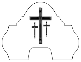DARAY-L-517-BK-WT Black 3 Crosses White